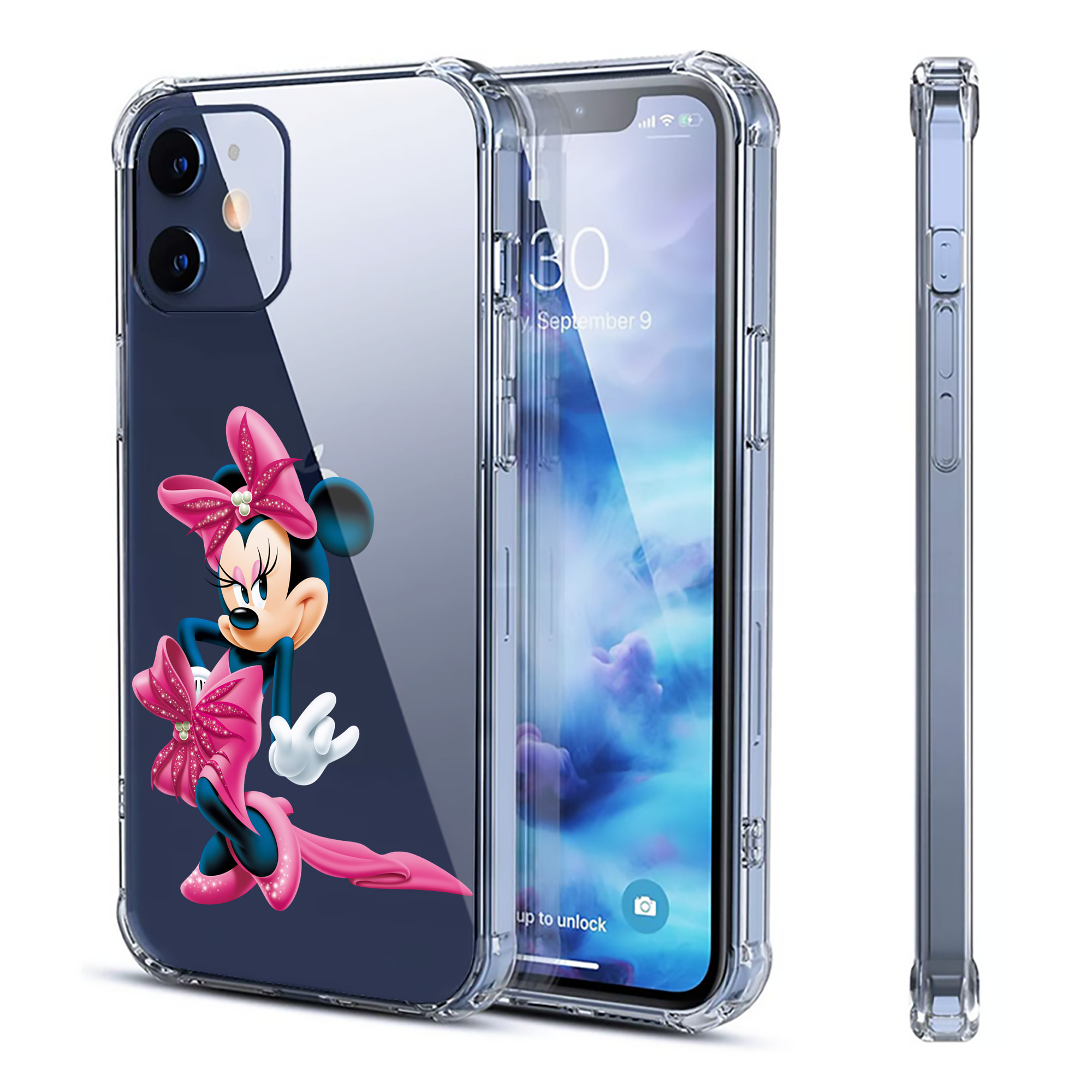 （画像用） ミッキーマウス Mickey Mouse 【iPhone 12シリーズ対応】透明スマホケース（クリアソフトケース）